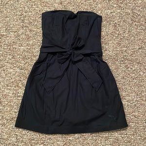Navy Strapless Sundress Coquette Twee